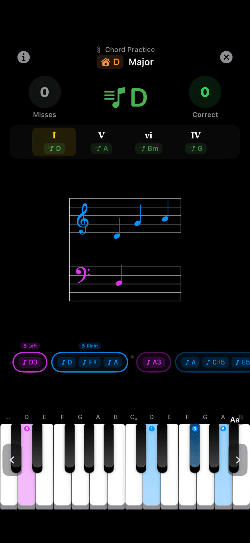 Advanced chord progression practice